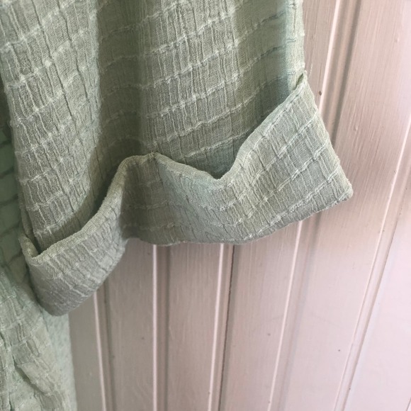 J VALDI Retail $58 Sage Lace Up Swim Cover Up Dress Large - Picture 4 of 8